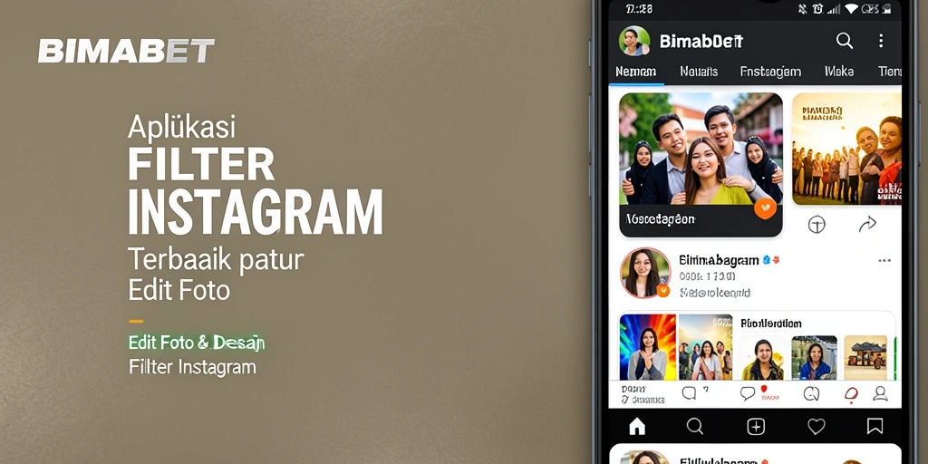 Antarmuka pengguna aplikasi Filter Instagram BIMABET yang menarik dan intuitif.