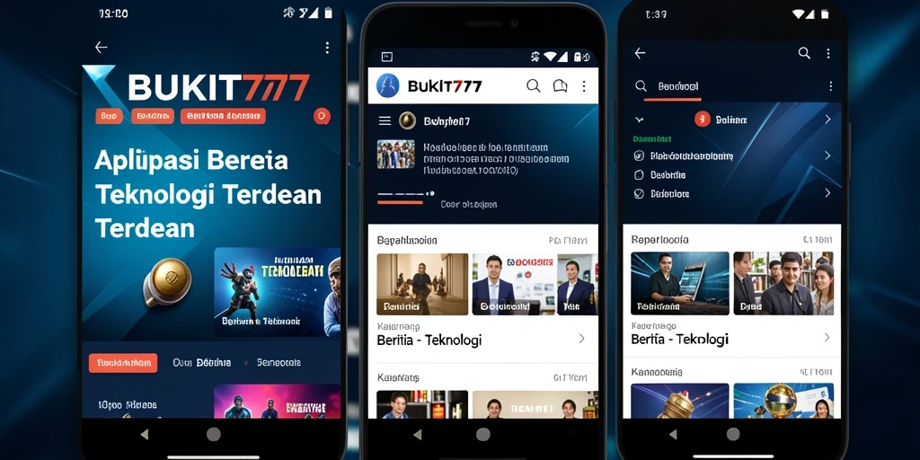 Tampilan utama BUKIT777 menampilkan berita teknologi terkini dengan antarmuka yang bersih dan modern.