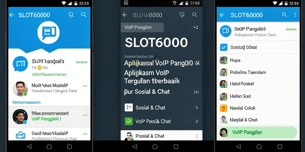Tampilan antarmuka SLOT6000 yang ramah pengguna untuk VoIP Panggilan.